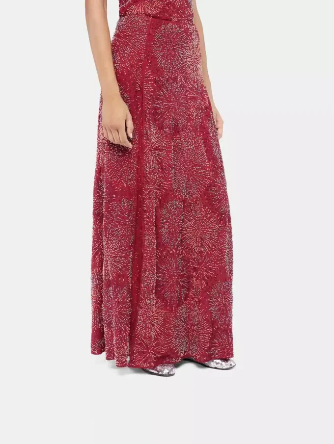 Skjørt med perlebroderi