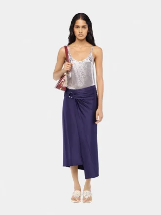 Sølvfarget tank-top i mesh