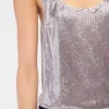 Sølvfarget tank-top i mesh
