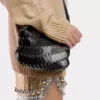 Svart Paco crossbody-veske i skinn