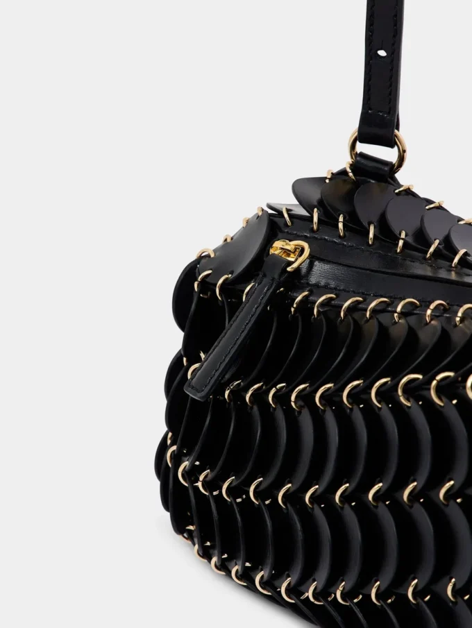 Svart Paco crossbody-veske i skinn