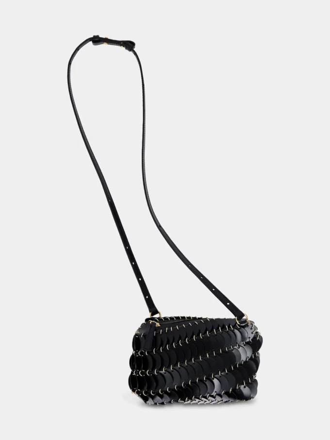 Svart Paco crossbody-veske i skinn