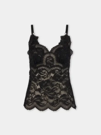 Svart tank-top i blonder