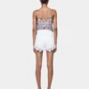 Tanktop i trykt sateng