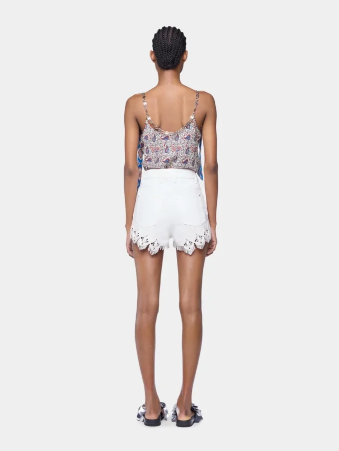 Tanktop i trykt sateng