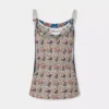 Tanktop i trykt sateng
