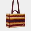 Tote bag i raffia med stropper