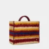 Tote bag i raffia med stropper