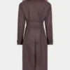 Trenchcoat med fuskepelsbesetning