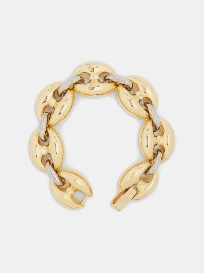 Åtte tykke tofargede armbånd