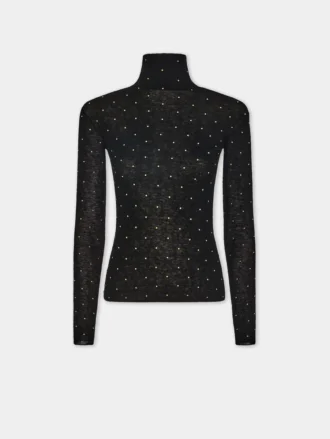 Turtleneck-top i ull som sitter som et ekstra hudlag