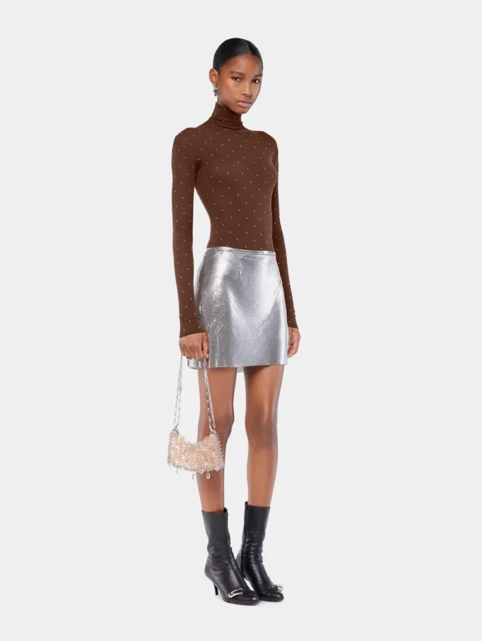 Turtleneck-top i ull som sitter som et ekstra hudlag