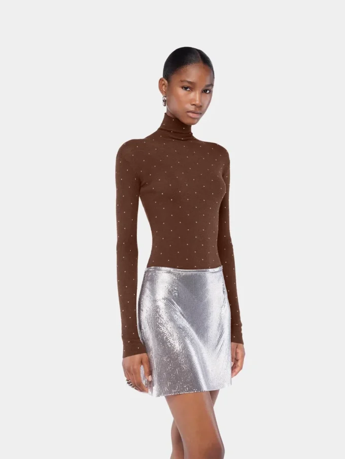 Turtleneck-top i ull som sitter som et ekstra hudlag